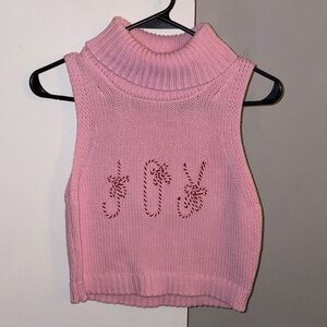 Le Lis Pink Knit Sleeveless Sweater